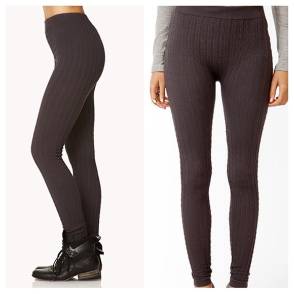 F21 sweater material leggings