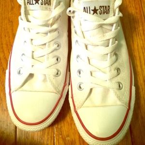 White all-star converse - Women's 9