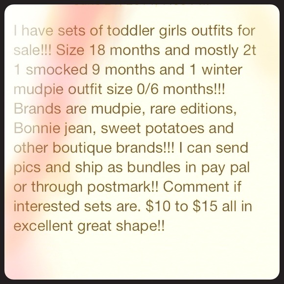 Girls 18 months 2t 9 months and o/6 months