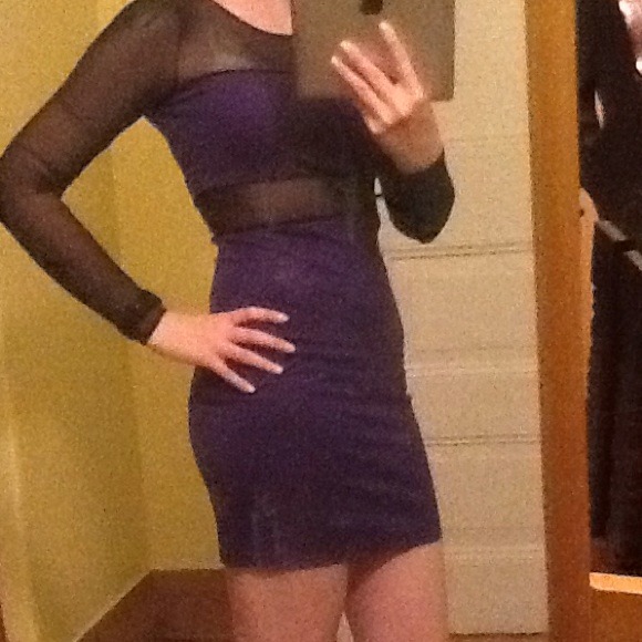 NWT Forever 21 Purple black sexy dress - Picture 1 of 2