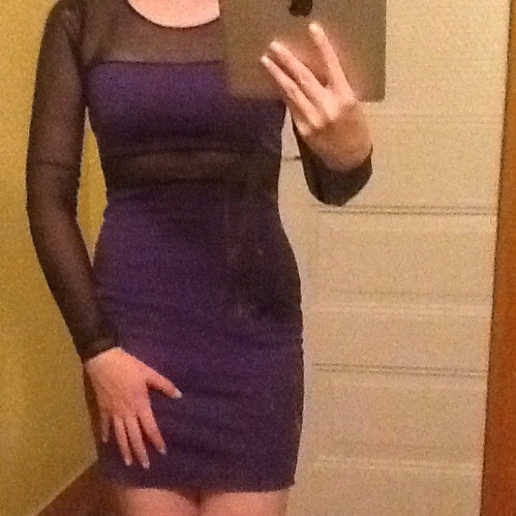 NWT Forever 21 Purple black sexy dress - Picture 2 of 2