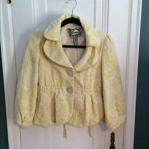 Yellow jacquard jacket