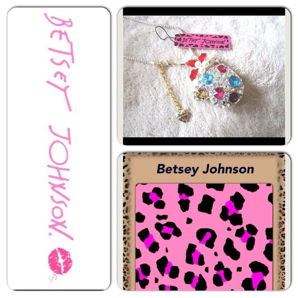 Betsey - Johnson opal Gloves pendant necklace