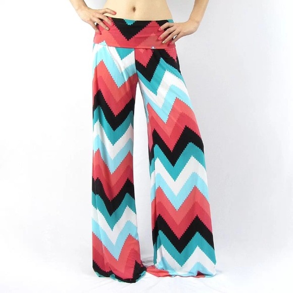 Chevron ZigZag Palazzo Pants Size M