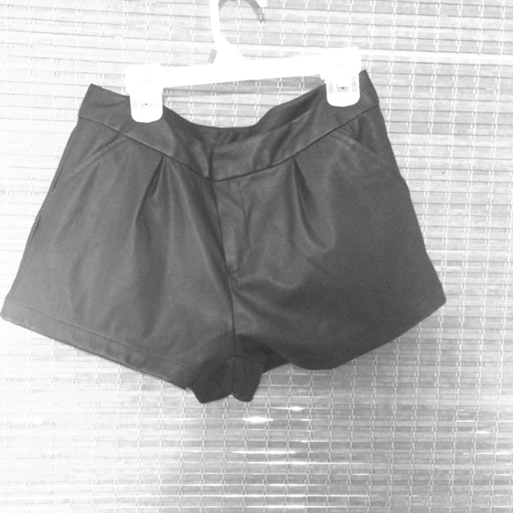 Leather shorts