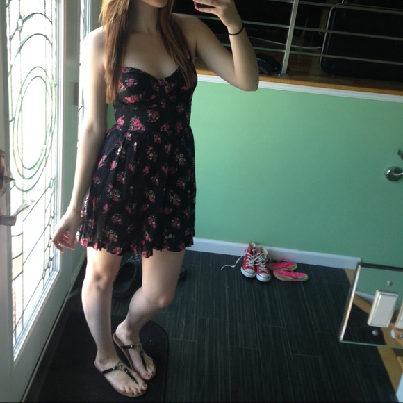 Floral halter dress