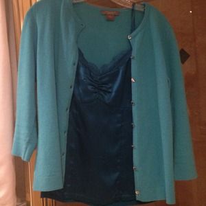 cashmere sweater and cami set