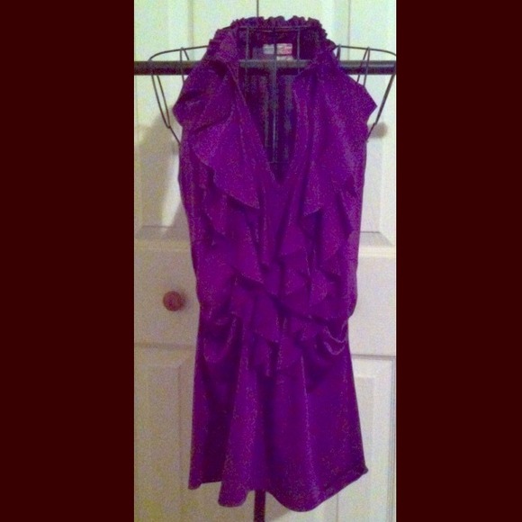 Silky purple party top