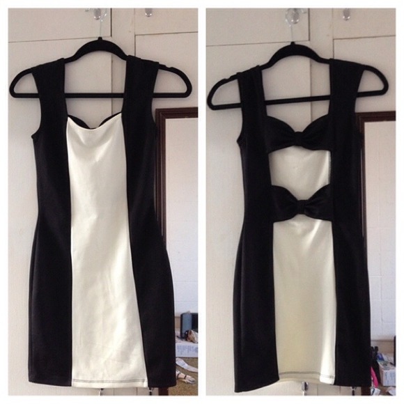Open bow back dress