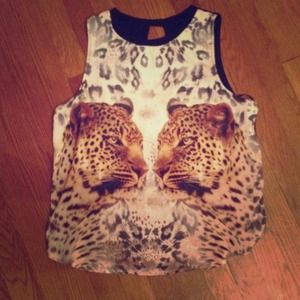 High low animal tank top