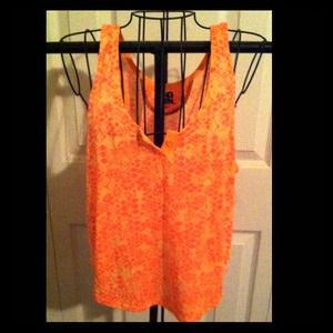 Neon orange racer back top