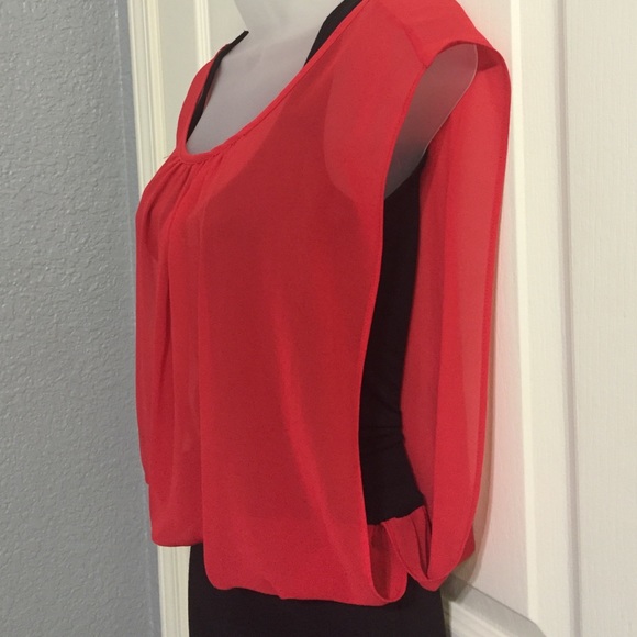 Red Banded Dress - Picture 2 of 3