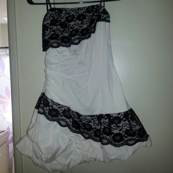 Black and White Lace Dress
