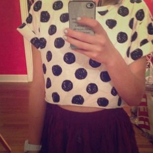 Polka dot crop top