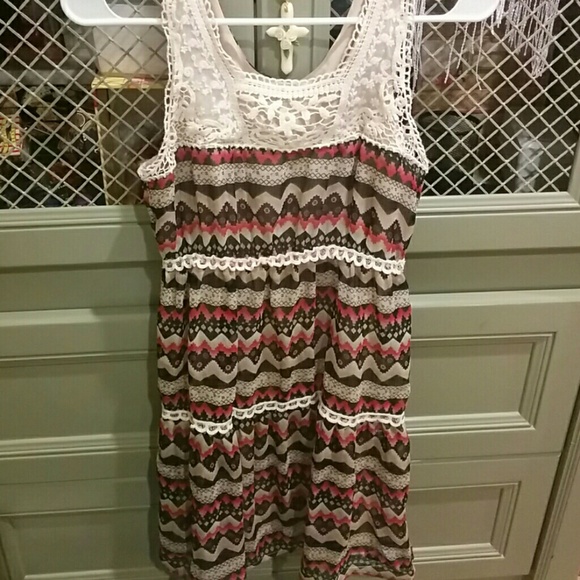 Aztec Print Short Dress