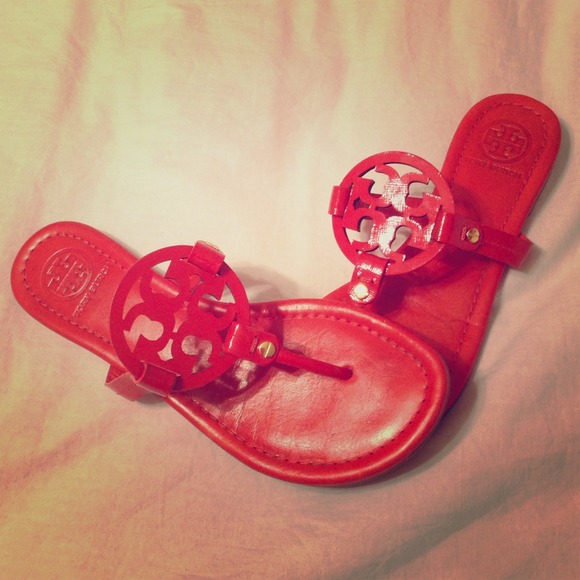 TORY BURCH orange Miller Sandals - SOLD OUT color - Picture 1 of 3