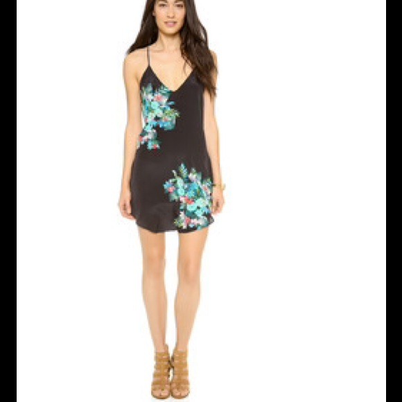 Rory Beca 100% silk navy dress with floral detail - Picture 4 of 4