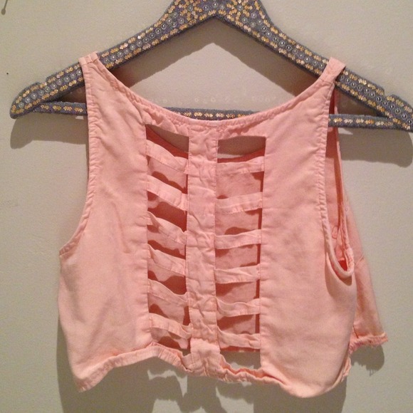 Brandy Melville Skeleton Back Crop Top