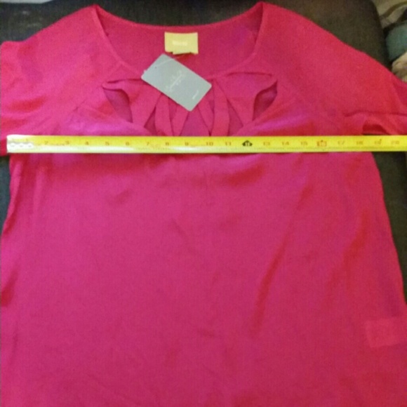 Anthropologie Cut-Out Tee (Rose-Pink Color) - Picture 4 of 4