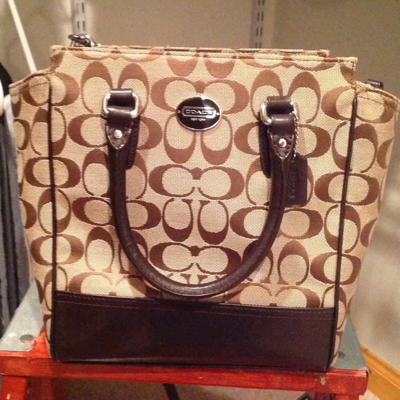 Coach Handbags - Authentic Coach mini tanner with brown c pattern