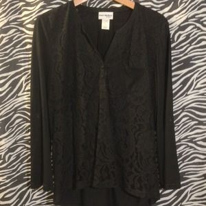 NEW KATE & Mallory XL Lace Front knit top