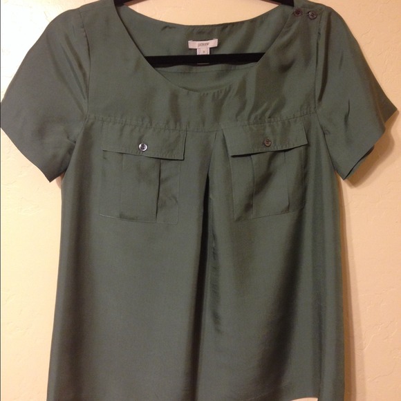 J. Crew Tops - 100% silk J. Crew dress blouse