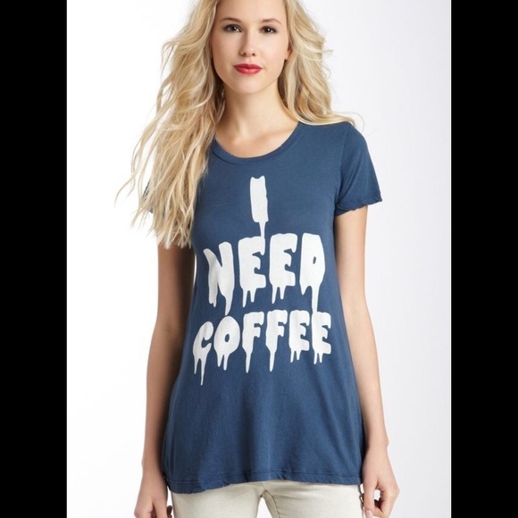 wildfox couture I Need Coffee top tshirt shirt m
