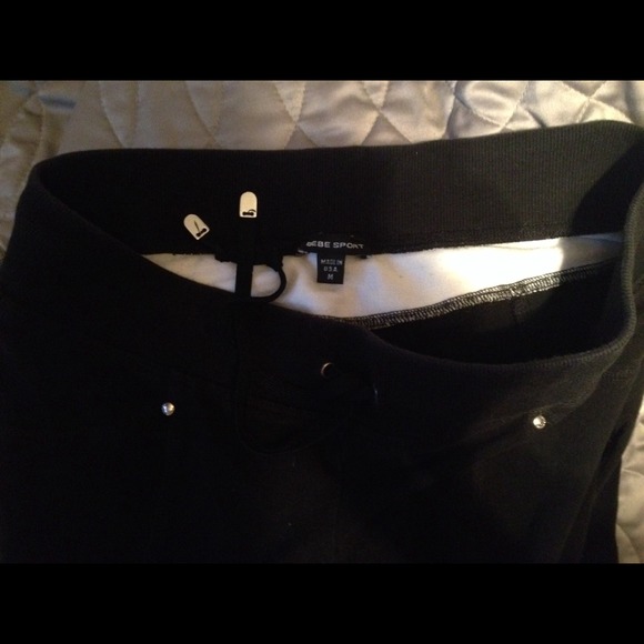 Bebe Sport bootcut yoga pants with draw string