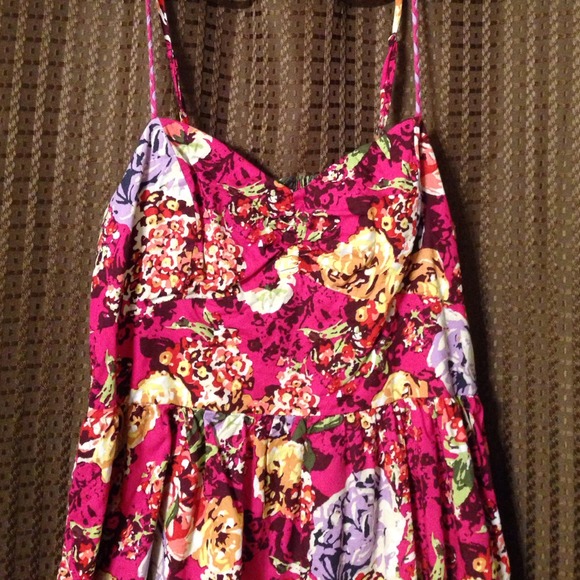 SOLD Colorful Floral Summer Dress Sz XL - Picture 2 of 2