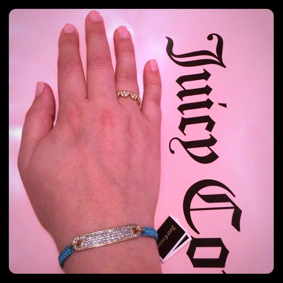 💯%Authentic JUICY COUTURE BLUE Pave ID Bracelet💙