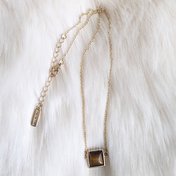 BaubleBar Jewelry - New Bauble Bar Brown Tiger's Eye Pendant Necklace