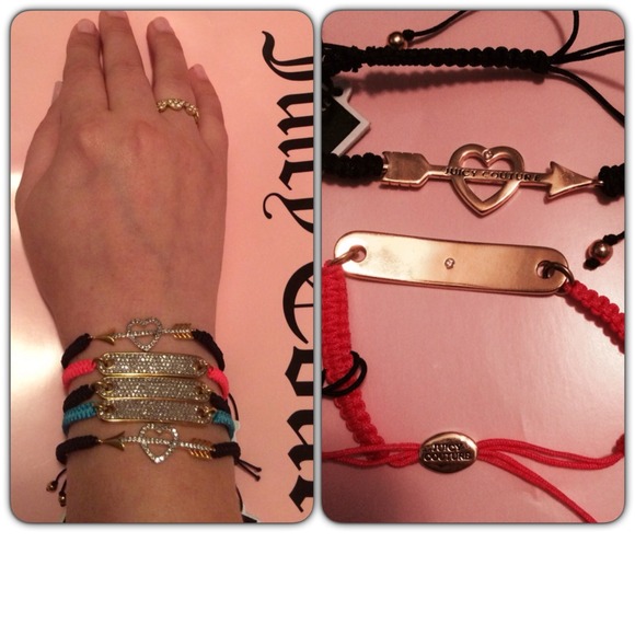 💯%Auth JUICY COUTURE CORAL &Gold Pave ID Bracelet - Picture 4 of 4