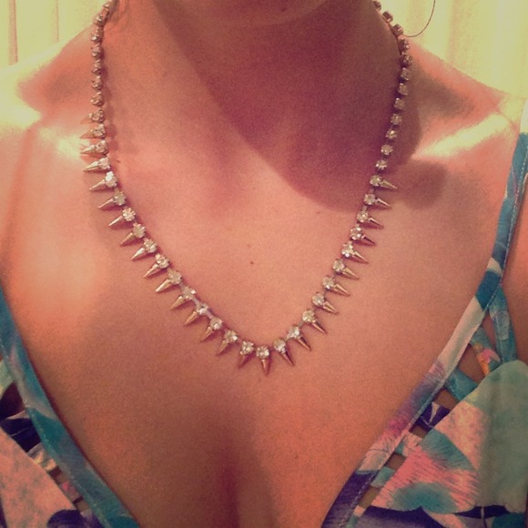 Forever 21 Diamond And Studs Necklace