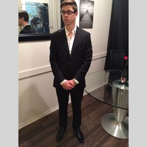 Black Slim Fit Men's Suit