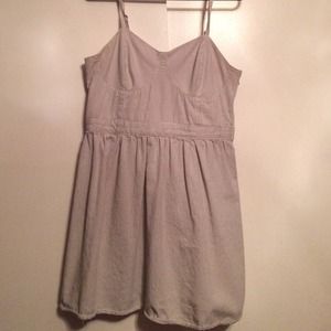 Grey and white striped dress