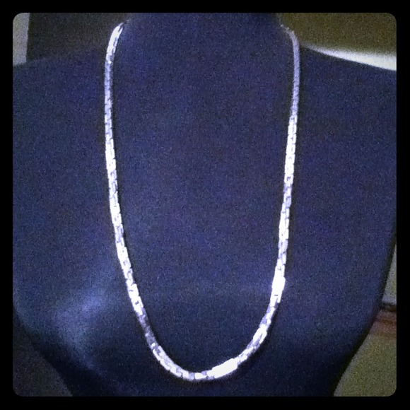 Vintage Unmarked Silver Plated, Large Linked Chain