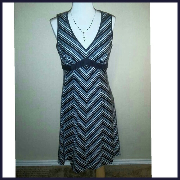Blue chevron dress by Ann Taylor Loft