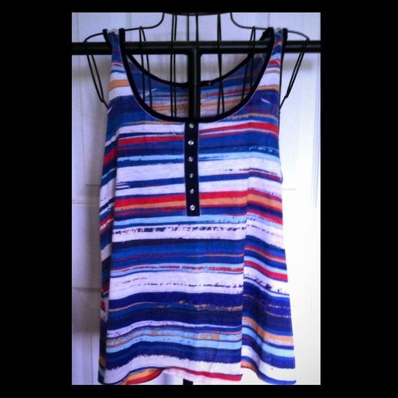 Painted stripes tank top