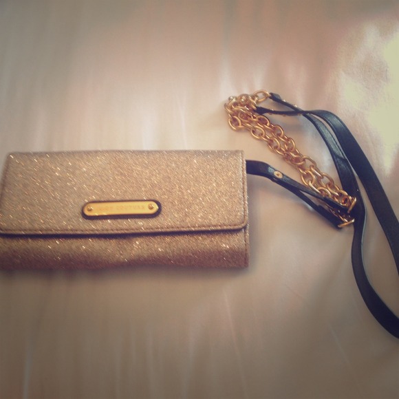 Brand New Gold Glitter Juicy Couture Clutch