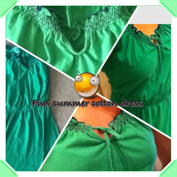 Green small cotton dress!