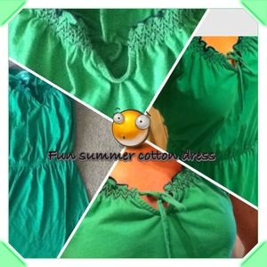 Green small cotton dress!