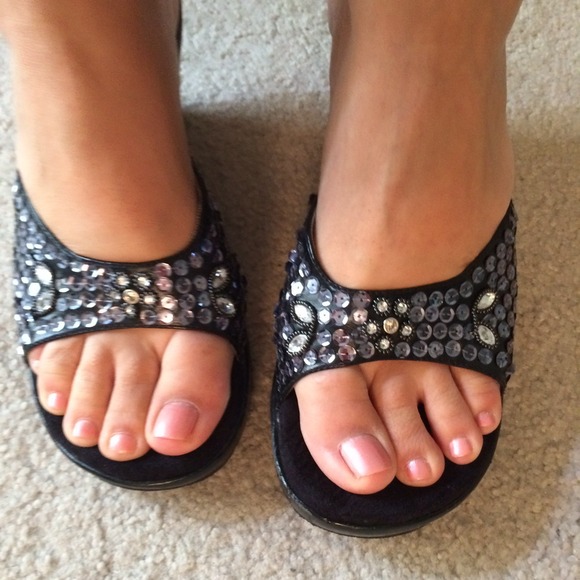 Sequin wedges. Excellent condition