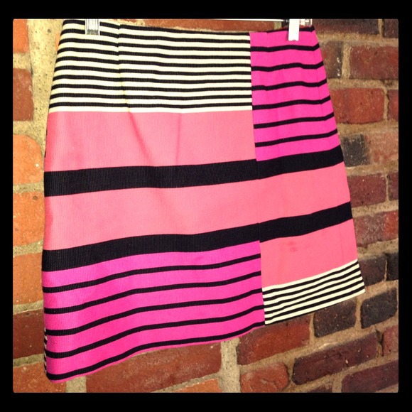 Beautiful pink, black white mini skirt