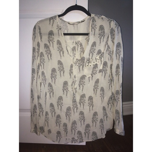 Zara Semi-sheer Button Down