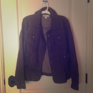 Brown jean-material jacket
