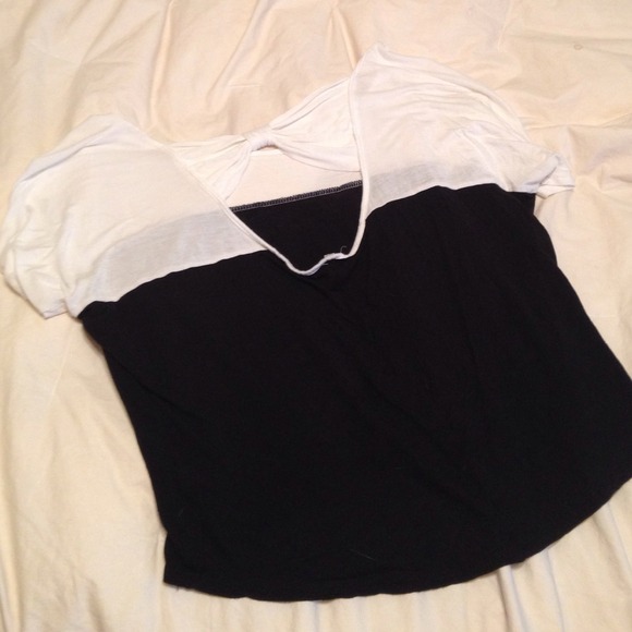 Black and white crop top