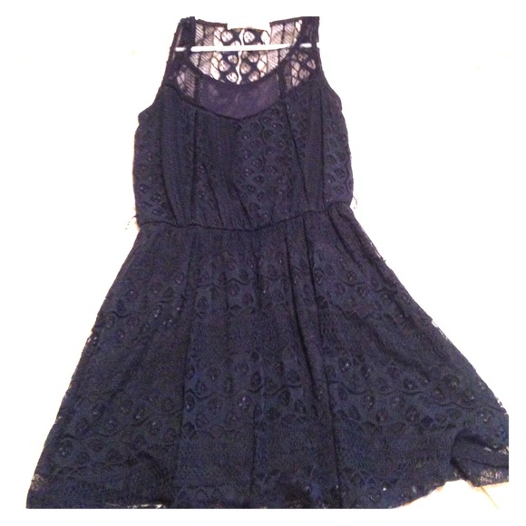 Blue lace dress