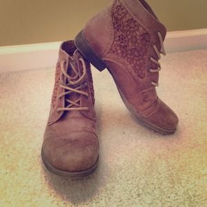 Mossimo Supply Co. Lace Brown Combat Boots!