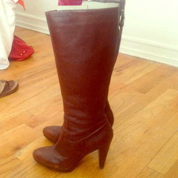 Banana Republic dark brown heeled boots
