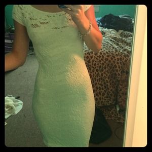 Body con pure white dress